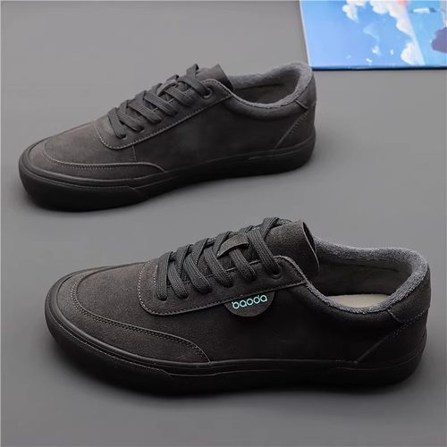 宝达男鞋秋季低帮系带透气男板鞋