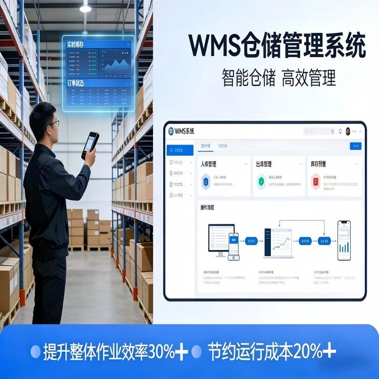 仓库管理系统物资管理RFID出入库条码标签扫描枪盘点机库存系统