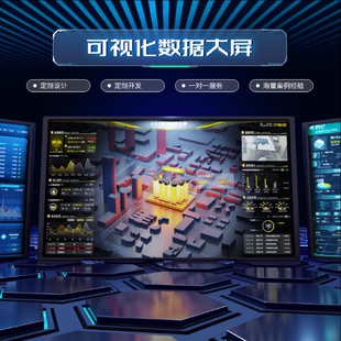 数据可视化大屏系统开发数字大屏H5软件定制智慧园区APP程序搭建