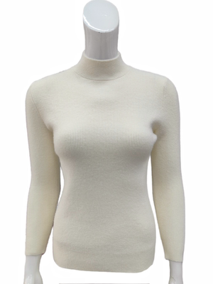 半高领毛衣打底衫女秋冬加厚白色