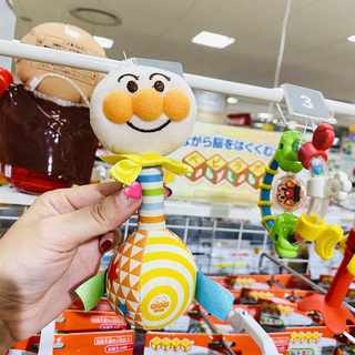 日本本土原装Pinocchio面包超人婴儿宝宝儿童布艺布制手摇铃玩具
