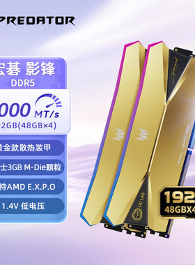 宏碁掠夺者 影锋系列 6000 C28 Mdie影锋限定192GB 4条套条 48*4