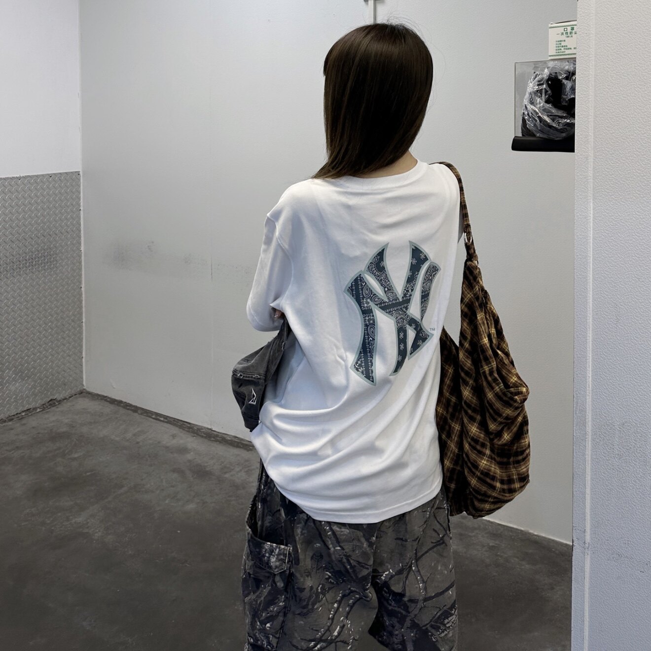 New Era纽亦华MLB系列新款腰果花运动短袖T恤男女NY纽约洋基队潮