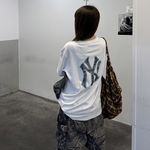 New Era纽亦华MLB系列新款腰果花运动短袖T恤男女NY纽约洋基队潮