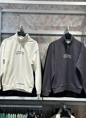 New Balance NB男女情侣百搭休闲运动半拉链卫衣套头衫NCNCE11021