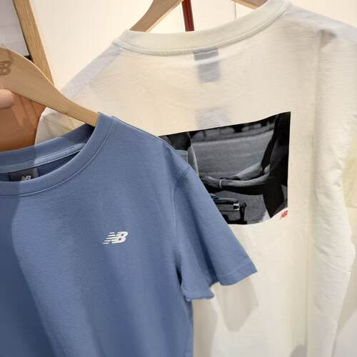 New Balance 纯色休闲圆领舒适百搭透气T恤 男女同款  NEF29271