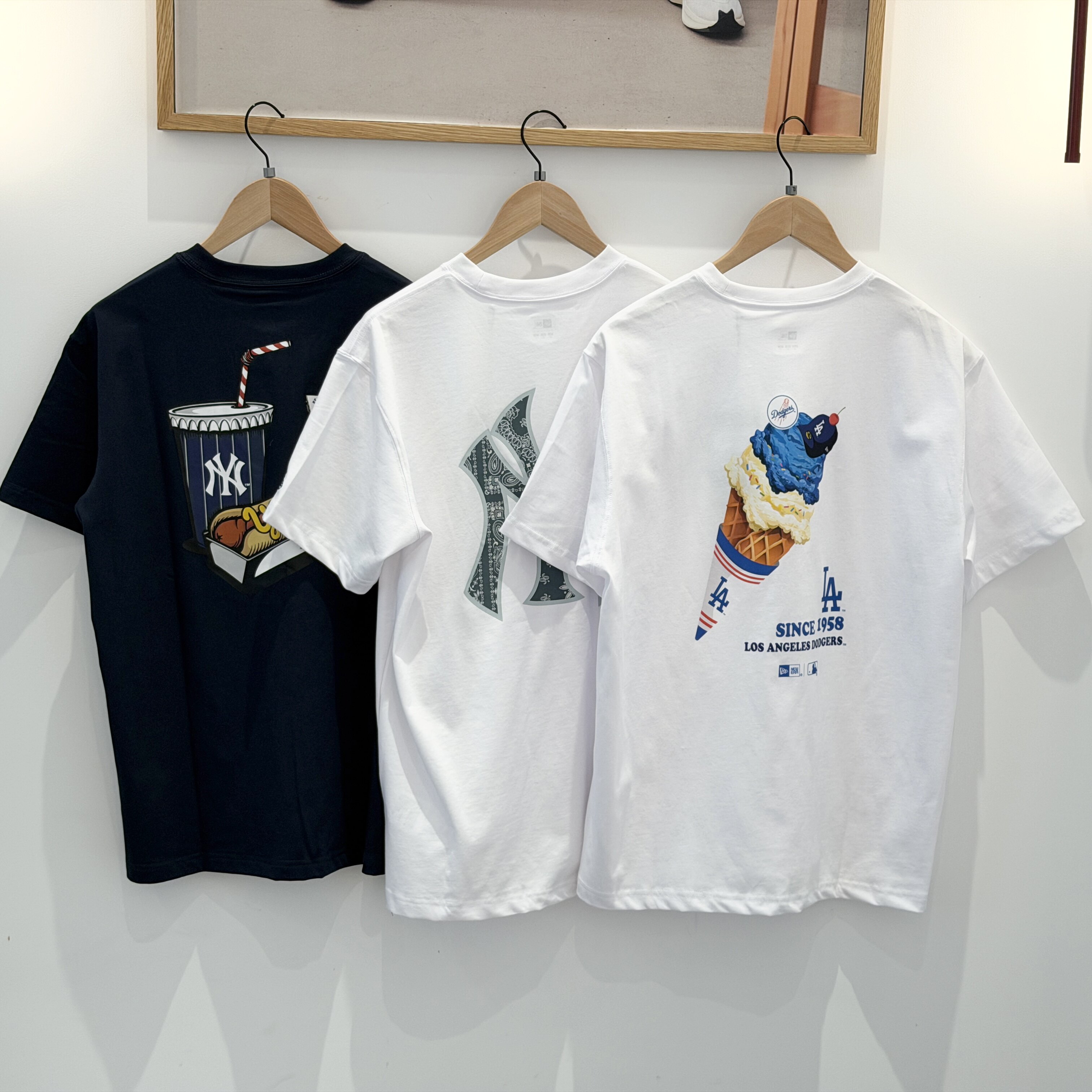 New Era纽亦华春夏新款MLB印花短袖T恤透气男女宽松潮流百搭上衣