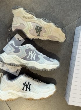 MLB 25年秋季新款男女情侣时尚休闲运动厚底透气运动鞋3ASHC055N