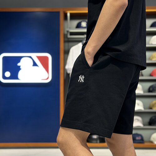 MLB 26春季黑色短裤女舒适复古潮流运动休闲男沙滩裤SPB01