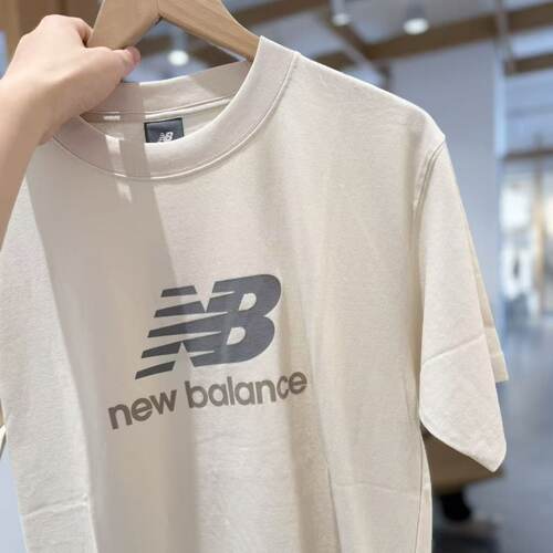 New Balance 纯色LOGO字母圆领印花套头休闲T恤 男女同款 MT51500
