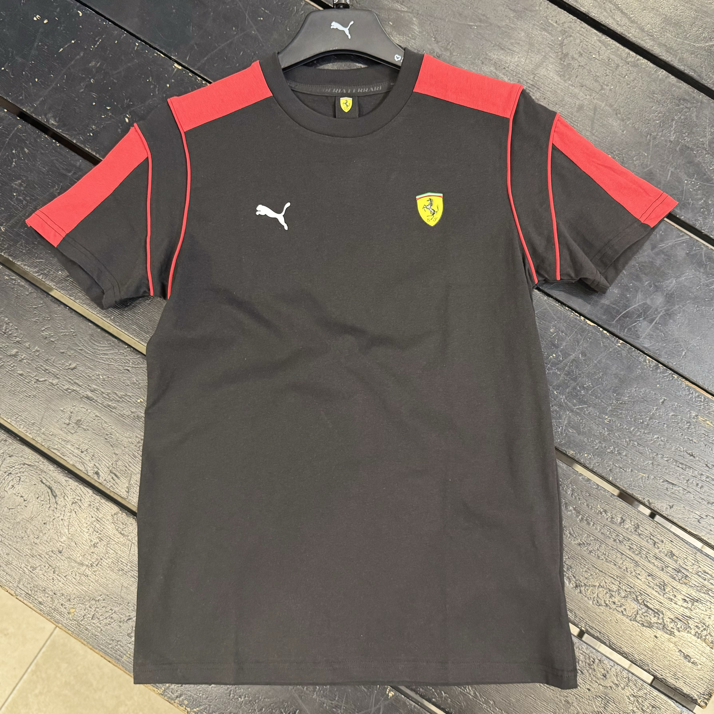 PUMA 彪马法拉利赛车系列 小logo印花休闲圆领短袖T恤623811