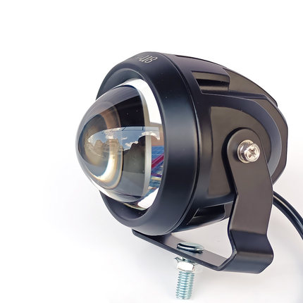LED双光双色透镜黄白远近光一体射灯3寸远光炮车顶前杠雾灯探照灯
