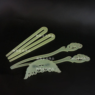 5件装战国袍头饰汉服后压魏晋风仿玉新款醋酸清冷复古风钗子发簪