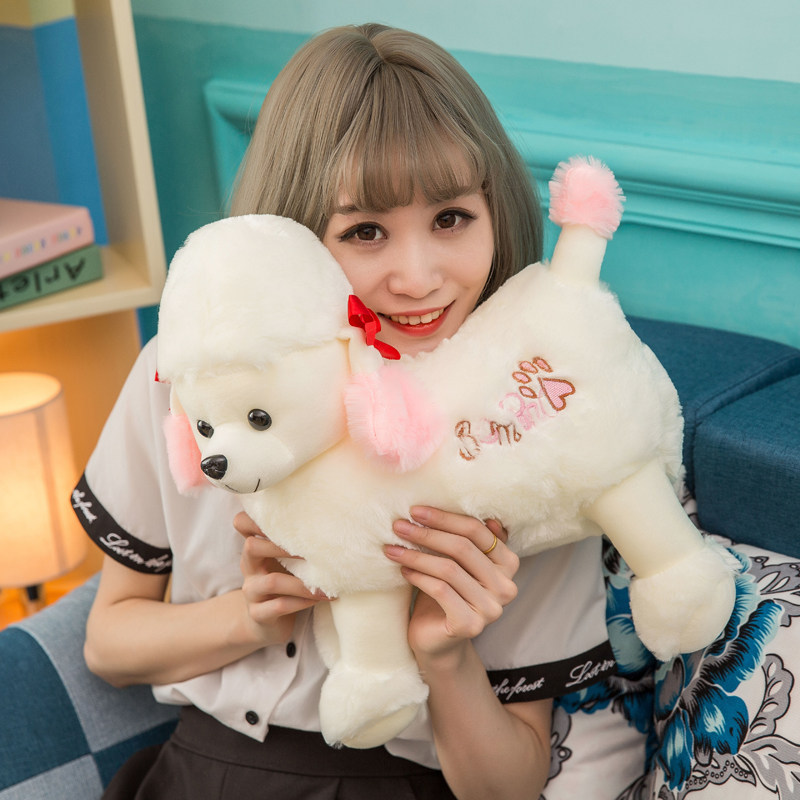 创意hpplgg可爱菲菲狗 毛绒玩具狗年吉祥物公仔可爱贵宾狗狗玩偶