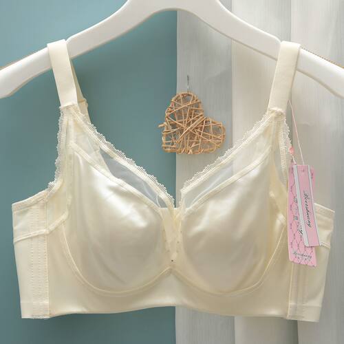 博尔爽内衣女薄软钢圈聚拢收副乳