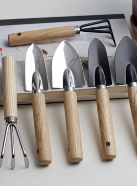 不锈钢小铲子挖土种菜园艺迷你种花工具儿童挖沙阳台多肉盆栽家用