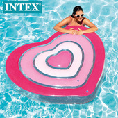 原装 正品 INTEX爱心游泳圈池水上充气浮排浮床水床海滩沙滩垫58727