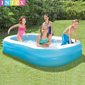 原装 INTEX双层长方形家庭戏水池充气游泳池海洋球池57180 正品