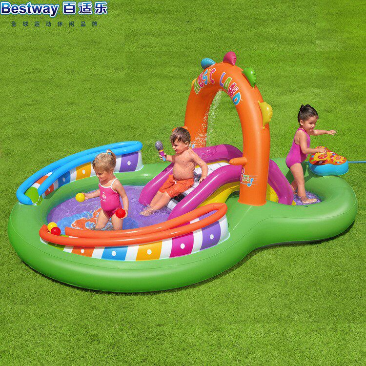 原装正品Bestway充气海洋球池婴幼儿童戏水池游泳池钓鱼沙池53117