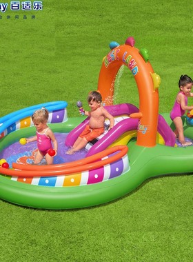原装正品Bestway充气海洋球池婴幼儿童戏水池游泳池钓鱼沙池53117