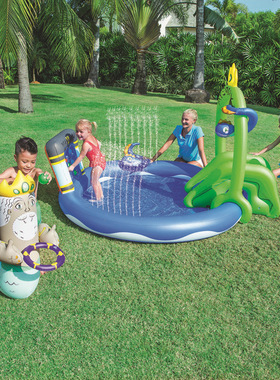 正品Bestway充气海洋球池婴儿戏水池儿童游泳池加厚钓鱼沙池53057