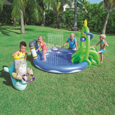 正品Bestway充气海洋球池婴儿戏水池儿童游泳池加厚钓鱼沙池53057