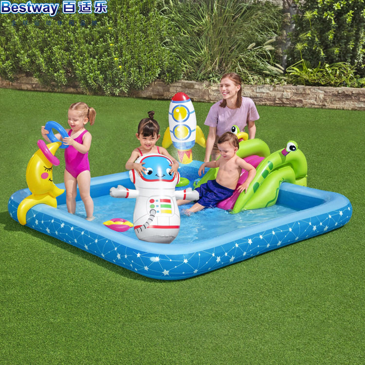 原装正品Bestway充气海洋球池婴幼儿童戏水池游泳池钓鱼沙池53126