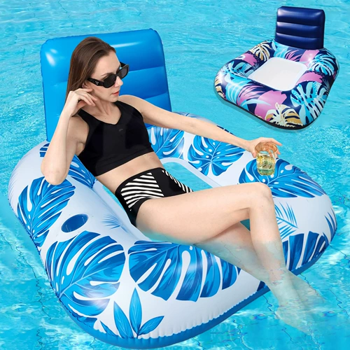 Водный аквапарк, светящееся кресло, плавательный круг на солнечной энергии, кленовый лист, матрас