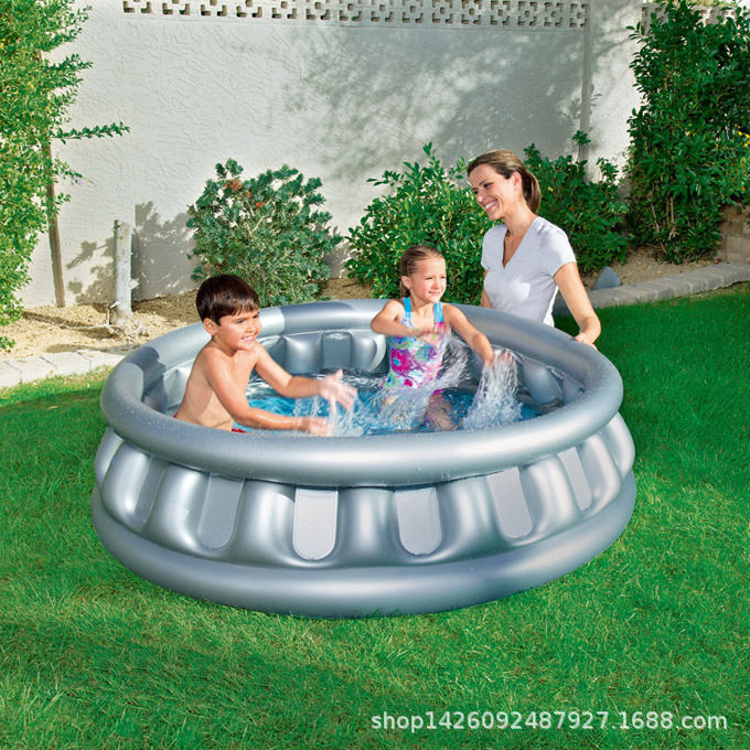 原装正品Bestway飞碟充气圆形戏水池游泳池婴幼儿沙池球池51080