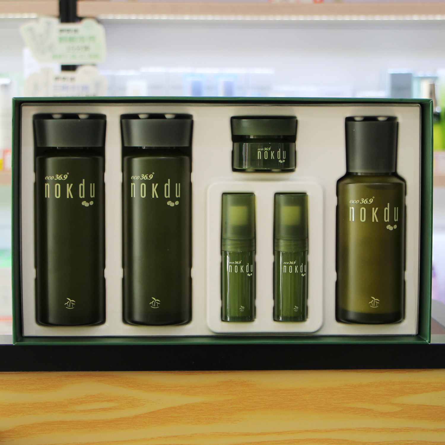 高丽雅娜绿豆nokdu美颜柔肤水乳套装洗面奶精华面霜礼盒补水保湿