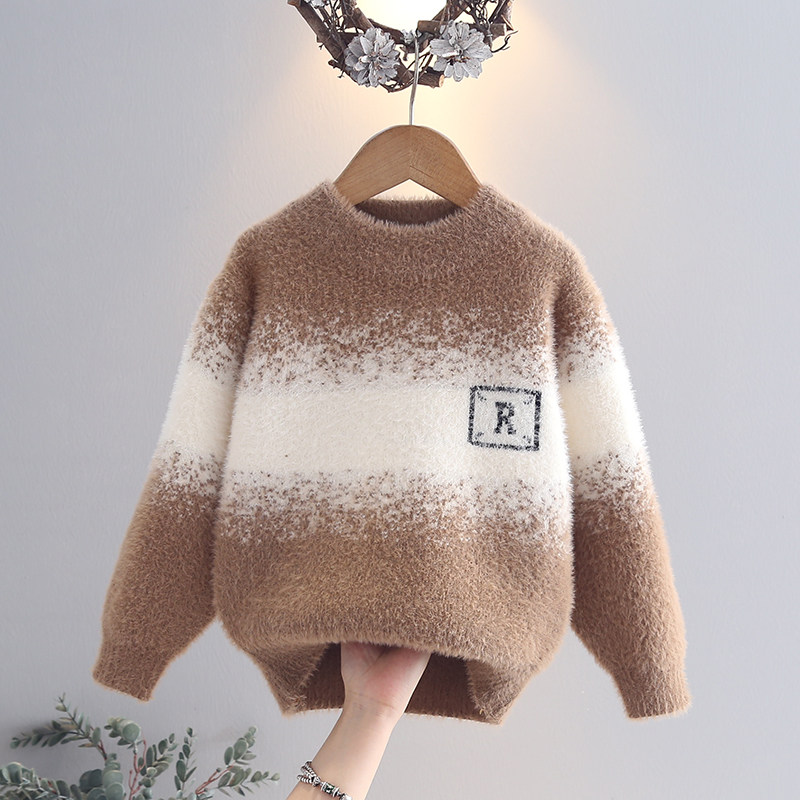 男童水貂绒毛衣2025秋冬季加绒加厚套头儿童打底衫宝宝针织毛线衣,童装/婴儿装/亲子装,毛衣/针织衫,淘宝优惠券,粉丝福利购,淘宝优惠卷