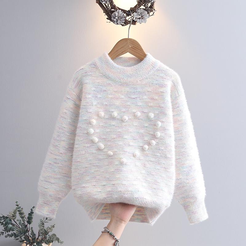 女童毛衣一体绒加厚保暖冬装