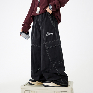 男童裤子春秋款2026新款儿童装痞帅春装工装裤大童春季直筒阔腿裤