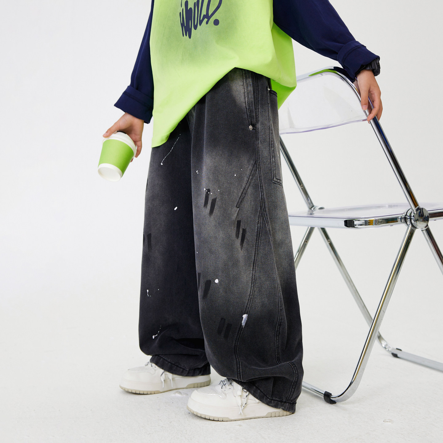 男童牛仔裤2026新款儿童春季裤子中大童春装长裤男孩宽松阔腿裤潮