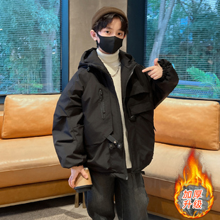 男童冬装外套2025新款冲锋衣秋冬款大儿童男孩夹棉加厚冬季衣服潮