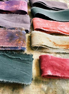 手工布带diy手编绳植物染老土布3厘米4厘米5厘米宽长度1米2米