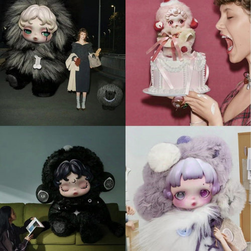 SKULLPANDA3.0不眠剧场系列SP三代潮玩搪胶毛绒公仔挂件盲盒礼物