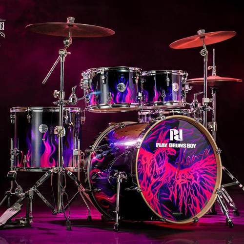 PLAY DRUMS BOY新款PD花花小子系列架子鼓套装爵士鼓