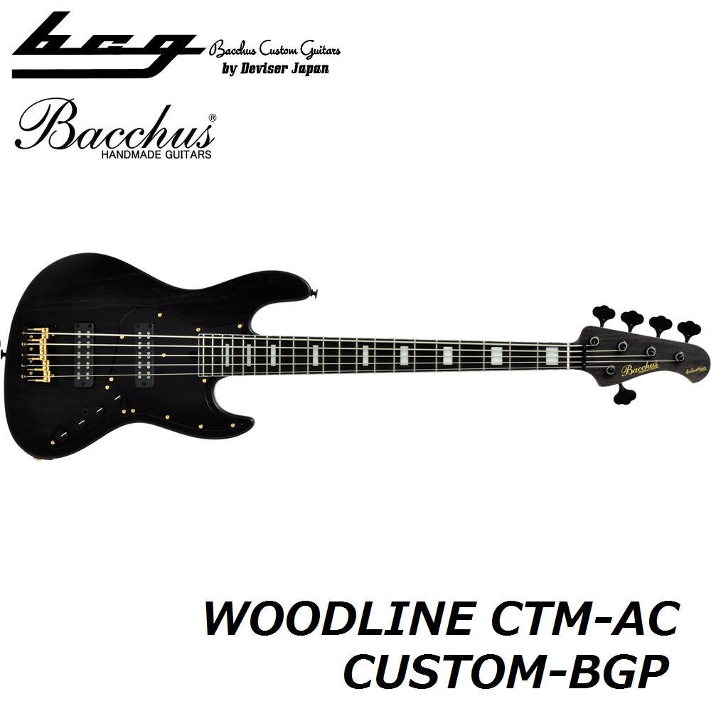 正品巴克斯Bacchus Woodline CTM-AC日产限量主动贝斯电贝司