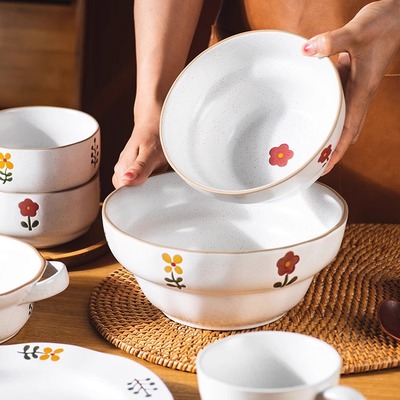 复古陶瓷家用大容量汤碗面碗
