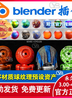 blender插件 Realtime Materials 2.16 程序材质球纹理预设资产库