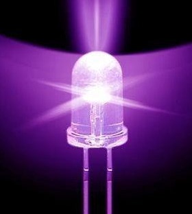 LED F5紫灯 5MM紫色 Q5白发紫 17-19mm  插件LED  验钞机专用