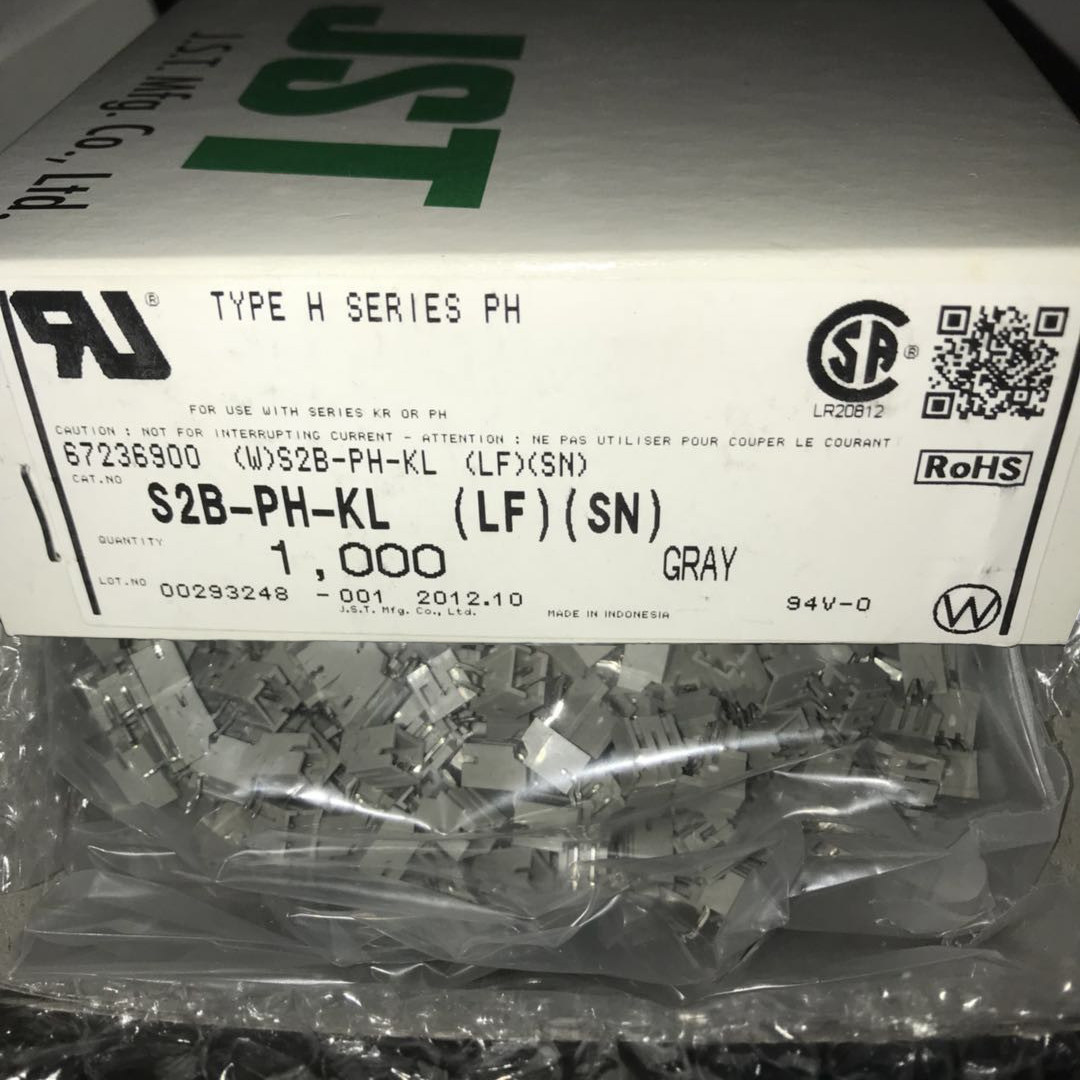JST连接器 S2B-PH-KL(LF)(SN)  针座2P 2.MM间距 一个起发
