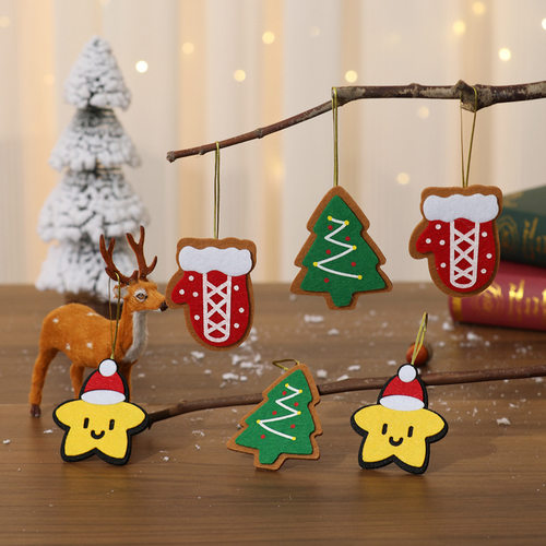 Christmas Tree Pendant Cloth Cartoon Gingerbread Man doll