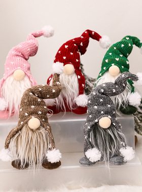 Forest Man White Bearded Face Christmas Doll Ornament