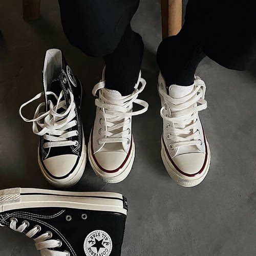 New  high top canvas shoes  women's retro girls' shoes