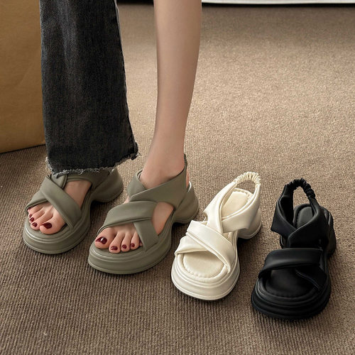 Sandals womens summer thick soled casual beach shoes Sandals