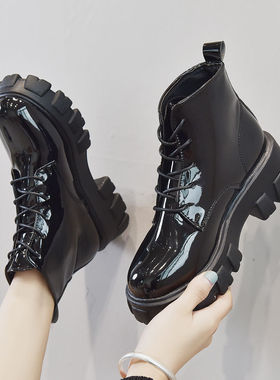 women martin boots flat boots big size 42 马丁靴短靴厚底皮靴