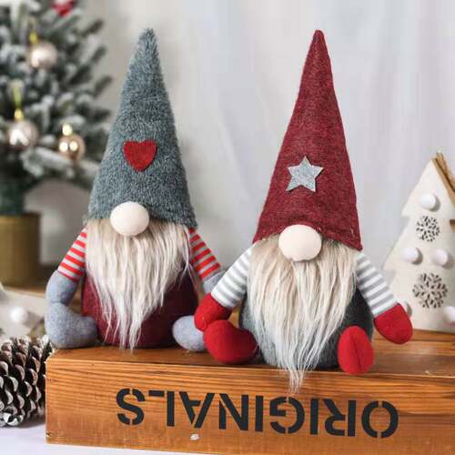 New Christmas face elf figurine doll decoration ornament