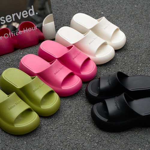 7.5cm增高糖果厚底拖鞋女women platform slippers wedge sandals